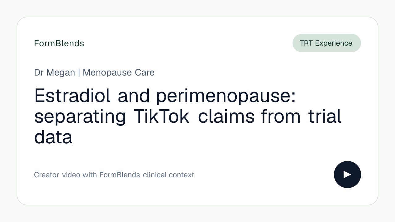 Estradiol and perimenopause: separating TikTok claims from trial data