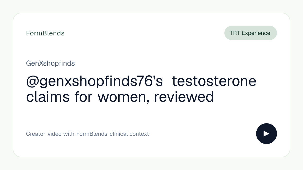 @genxshopfinds76's testosterone claims for women, reviewed