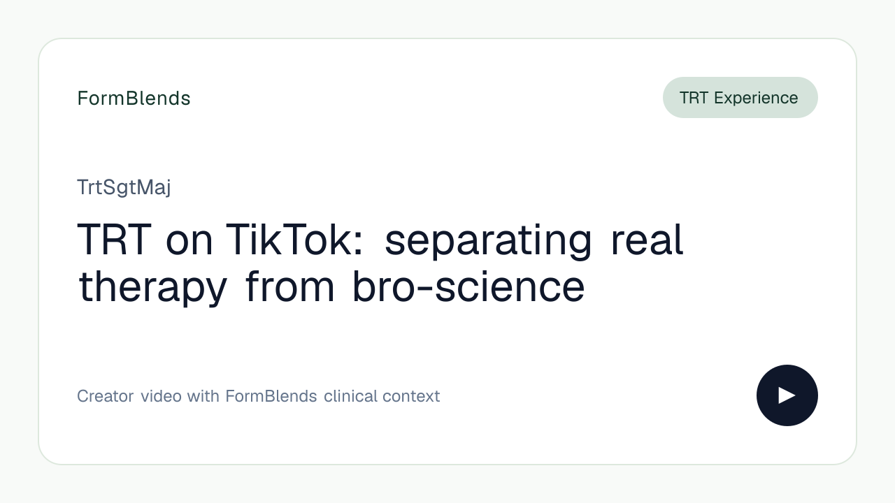 TRT on TikTok: separating real therapy from bro-science