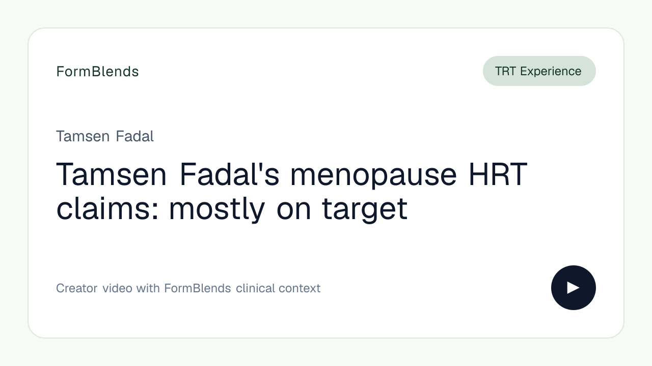 Tamsen Fadal's menopause HRT claims: mostly on target