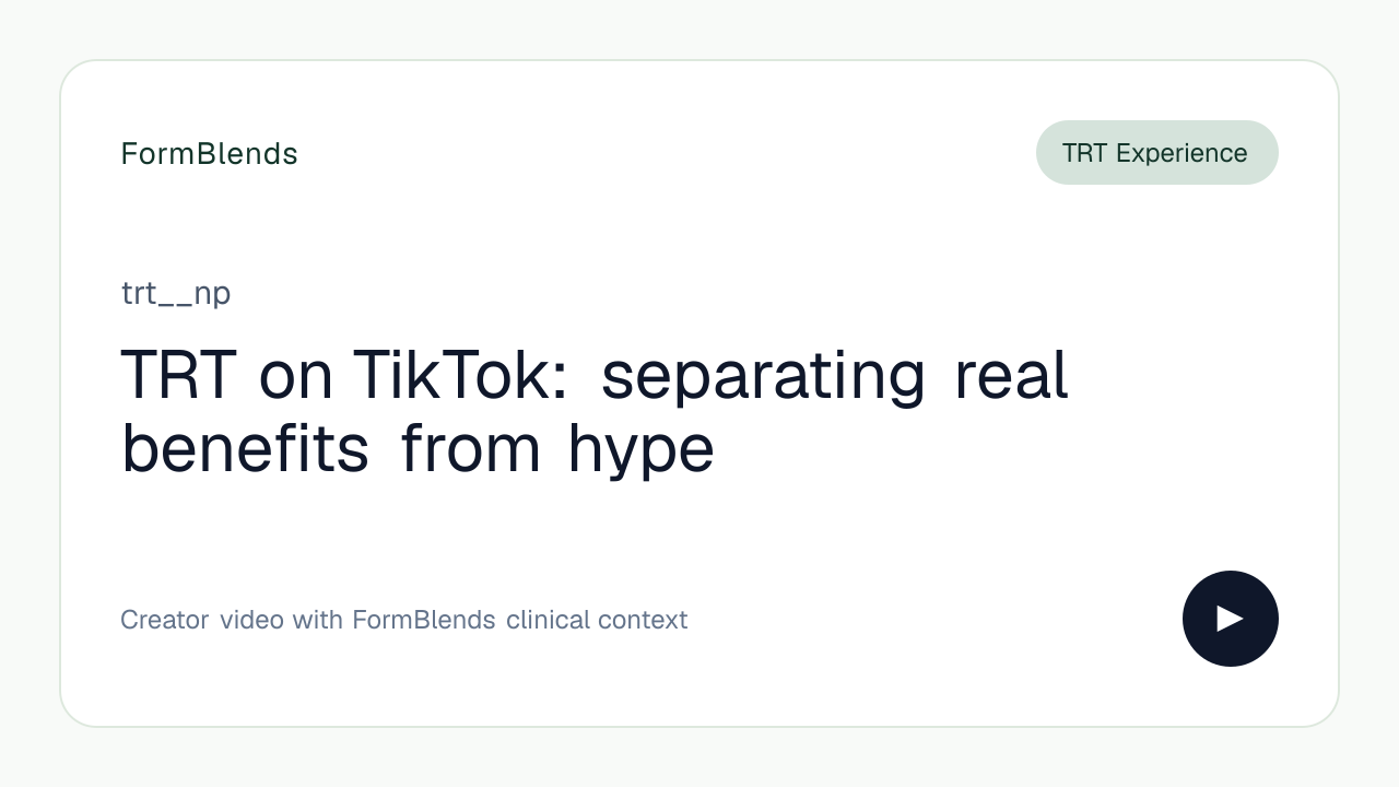 TRT on TikTok: separating real benefits from hype