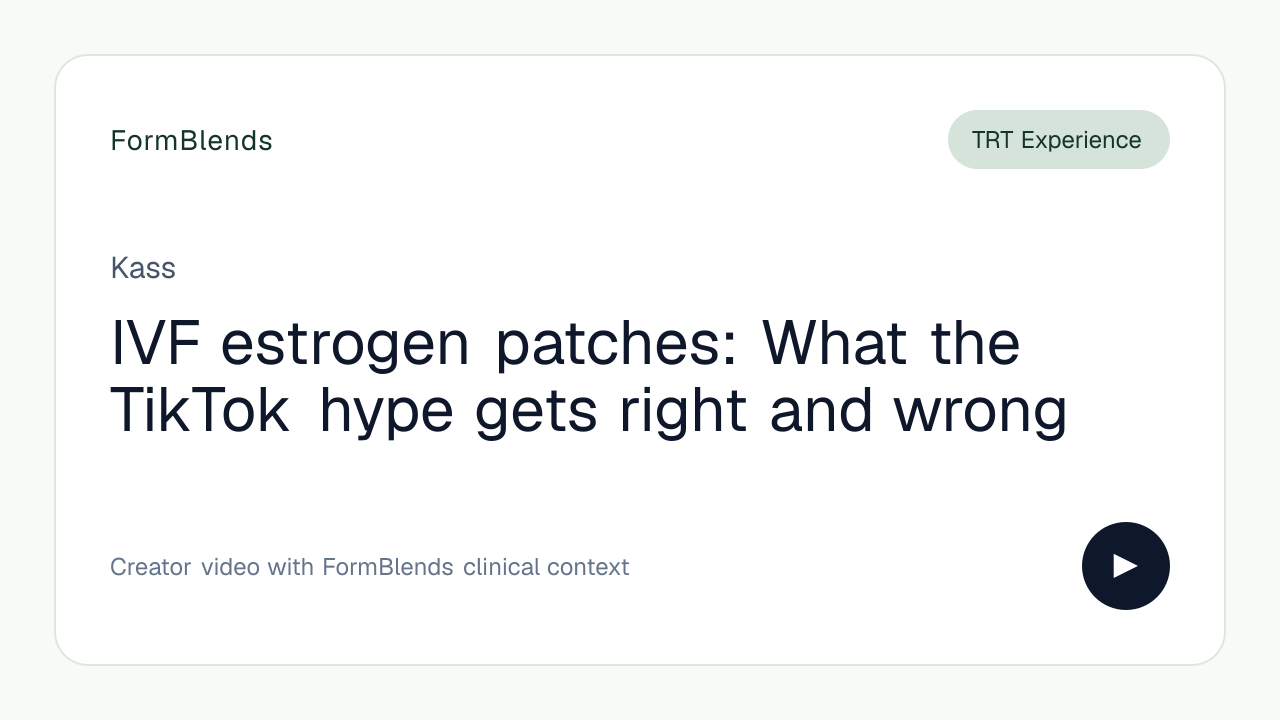 IVF estrogen patches: What the TikTok hype gets right and wrong