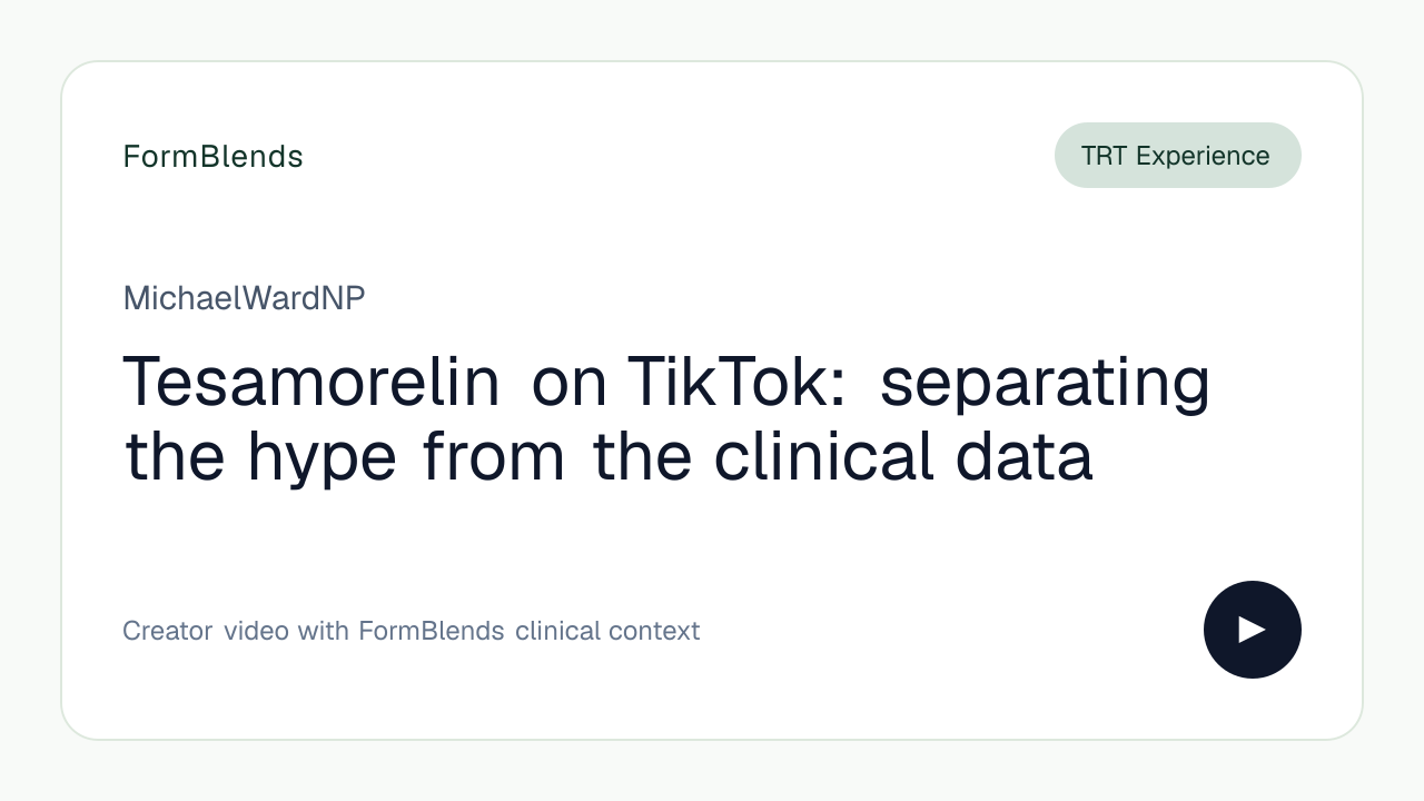 Tesamorelin on TikTok: separating the hype from the clinical data