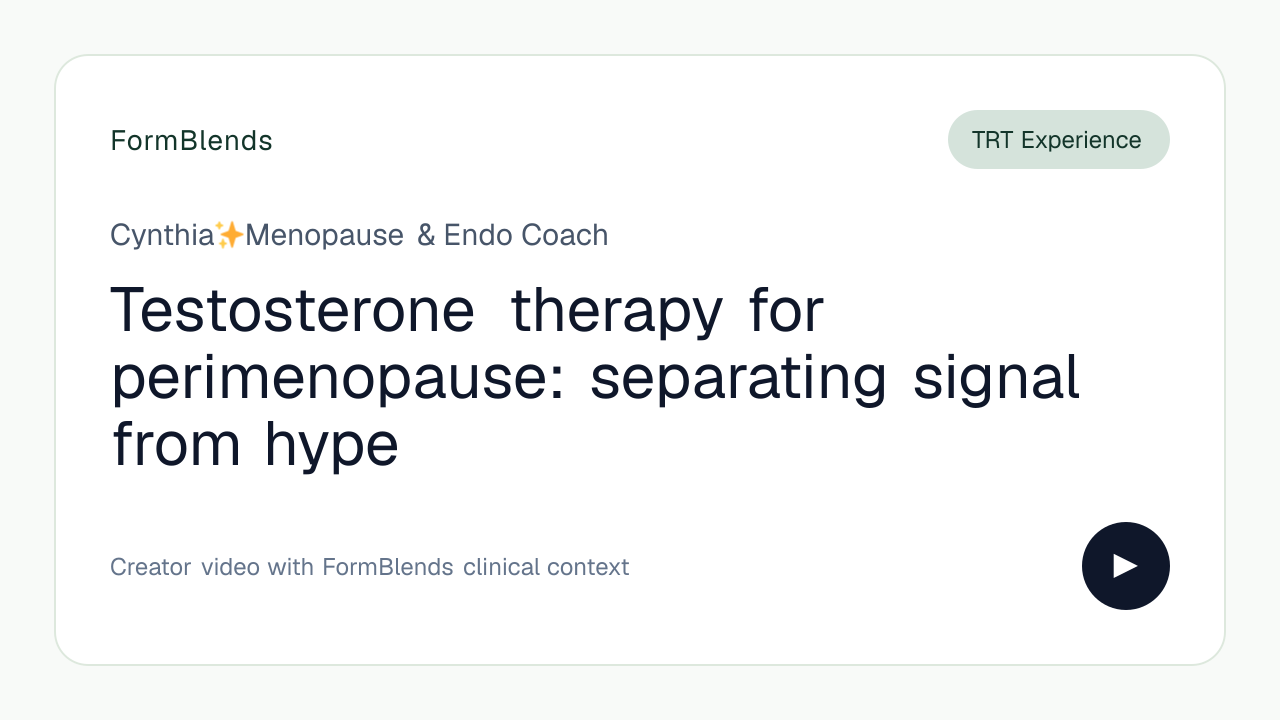 Testosterone therapy for perimenopause: separating signal from hype