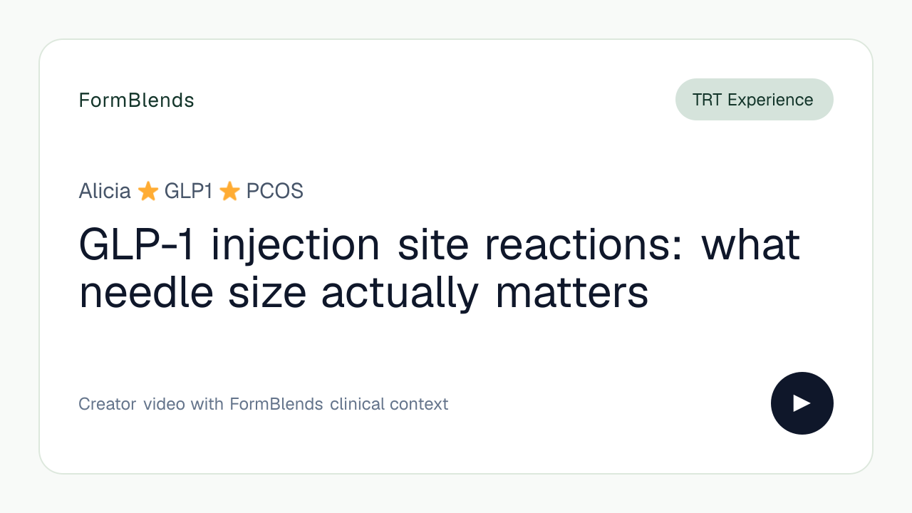 GLP-1 injection site reactions: what needle size actually matters