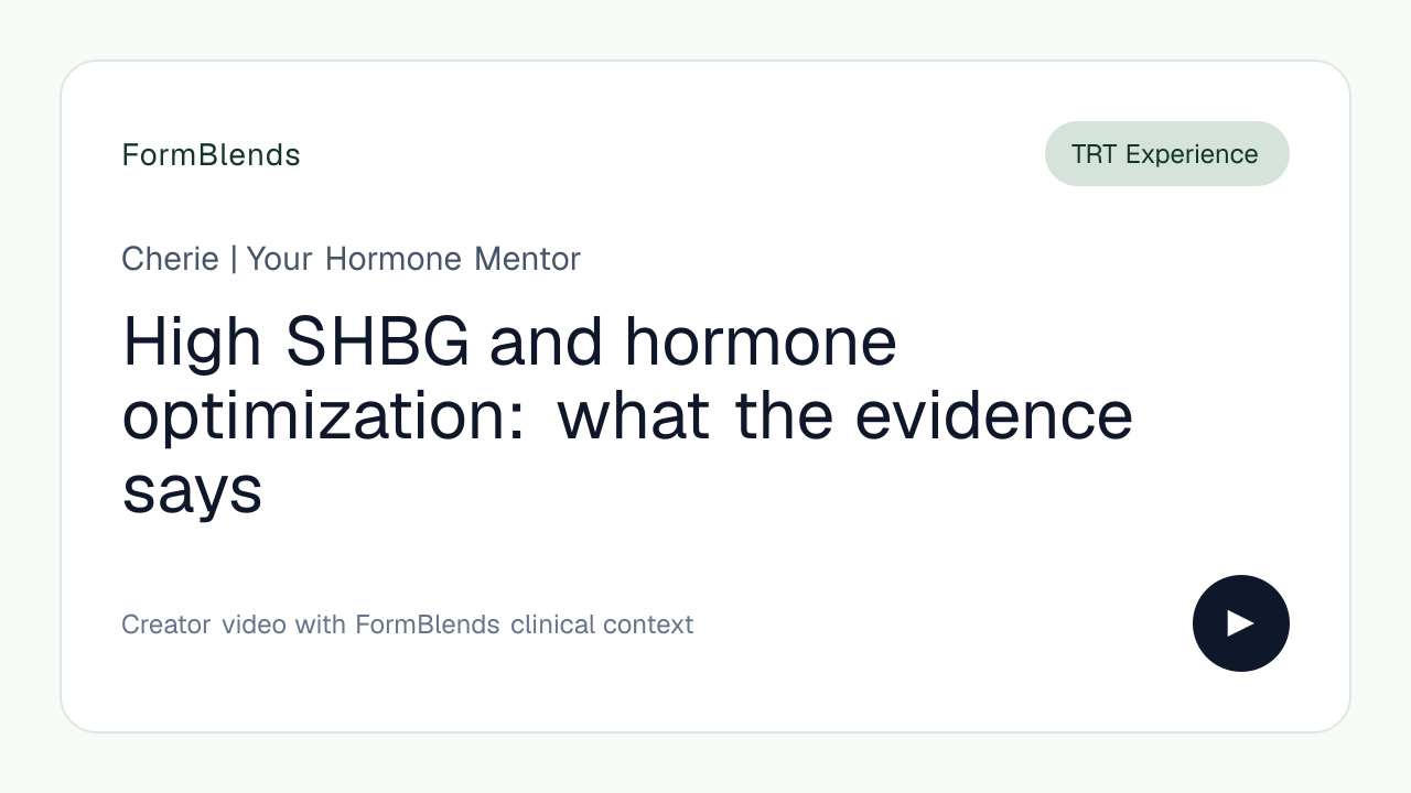 High SHBG and hormone optimization: what the evidence says