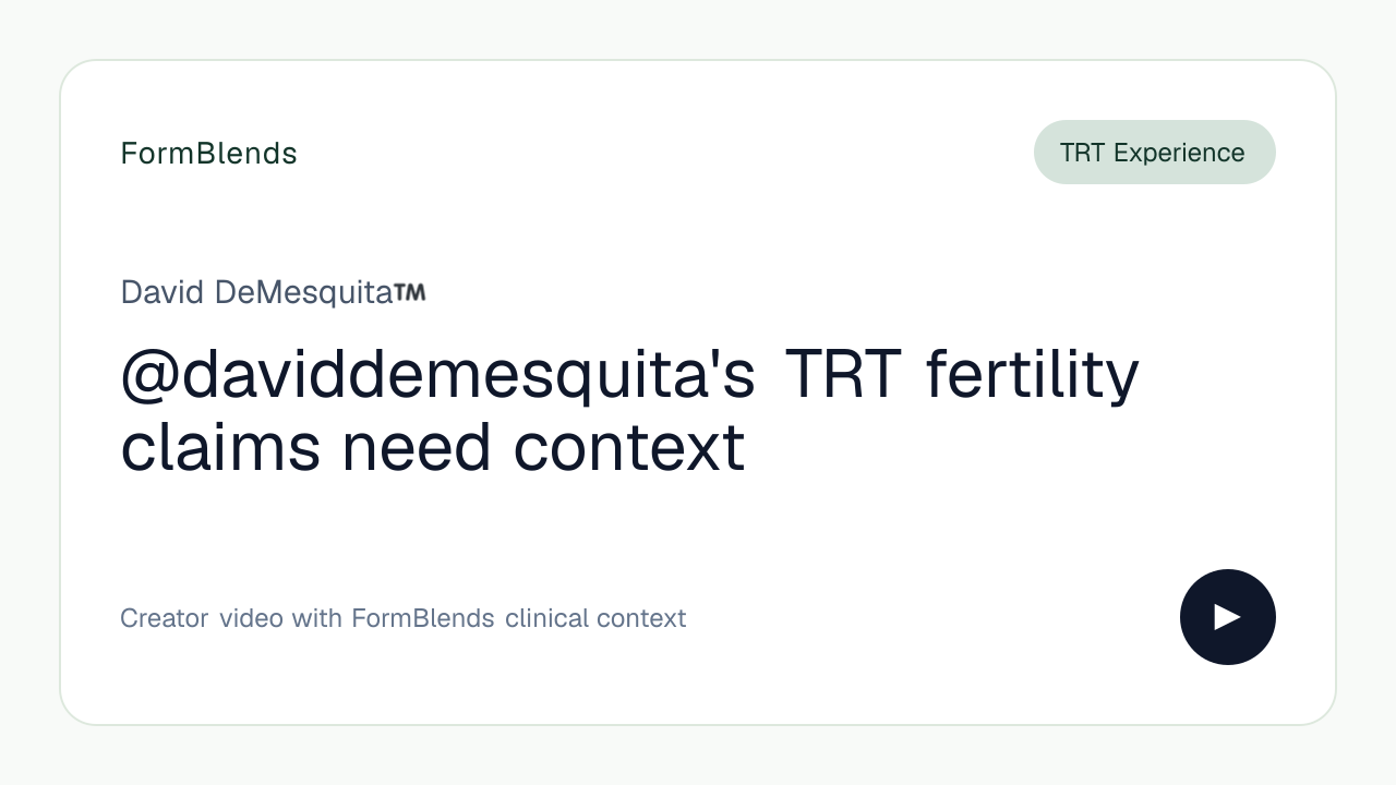 @daviddemesquita's TRT fertility claims need context