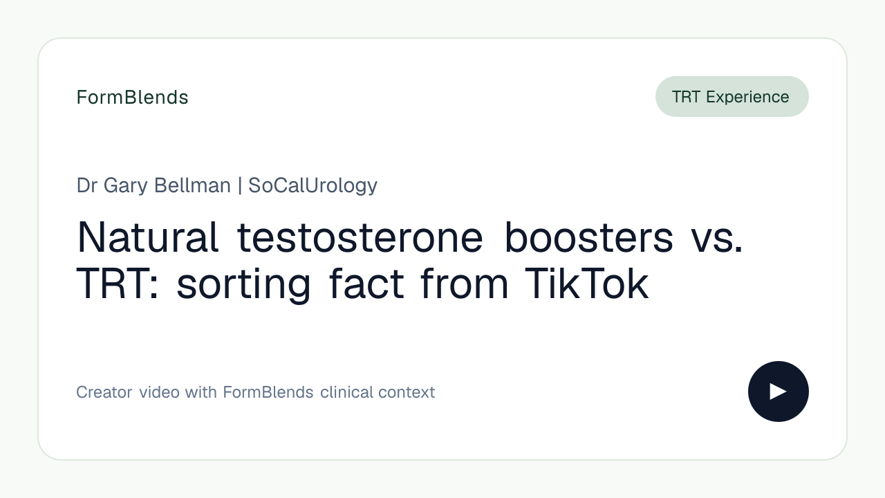 Natural testosterone boosters vs. TRT: sorting fact from TikTok