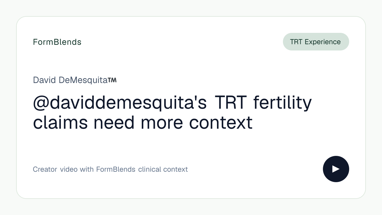@daviddemesquita's TRT fertility claims need more context