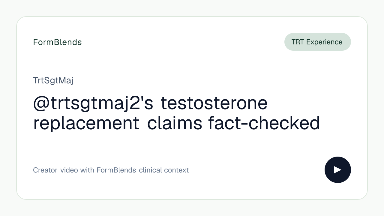 @trtsgtmaj2's testosterone replacement claims fact-checked