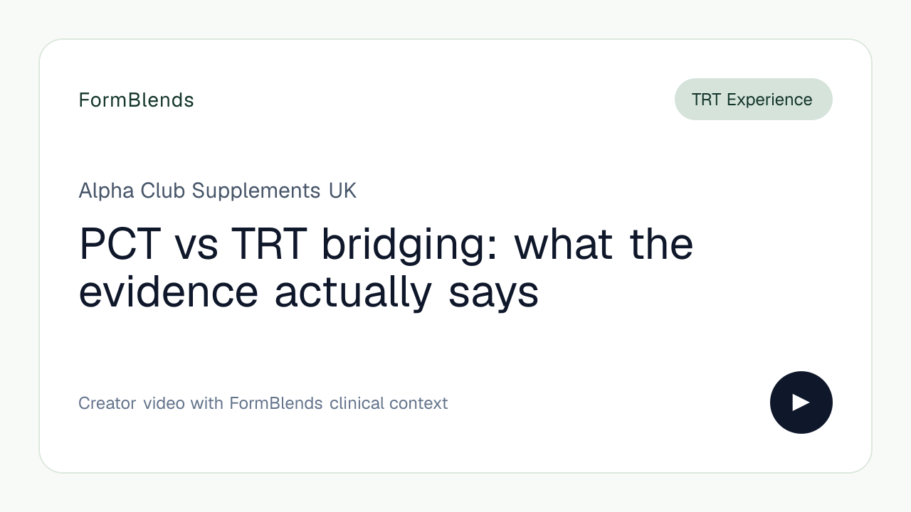 PCT vs TRT bridging: what the evidence actually says
