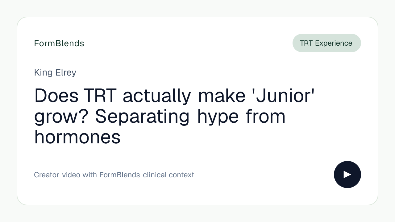 Does TRT actually make 'Junior' grow? Separating hype from hormones