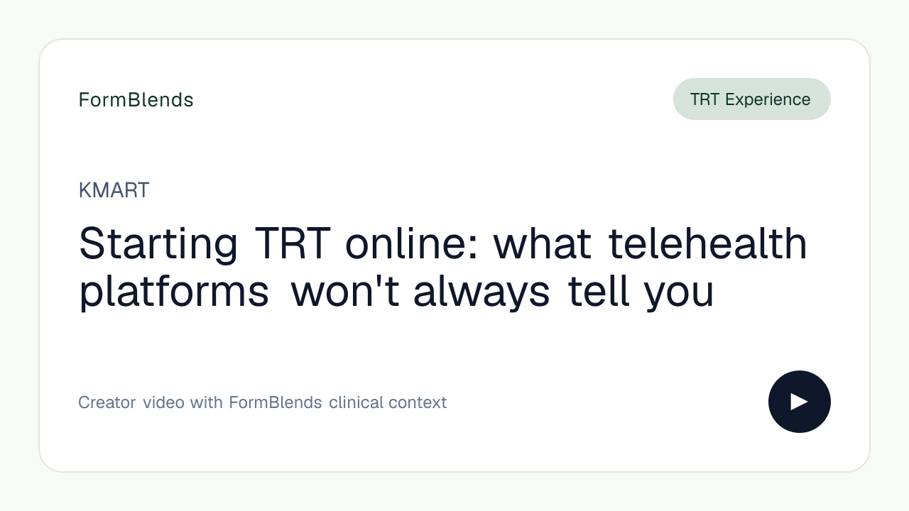 Starting TRT online: what telehealth platforms won't always tell you