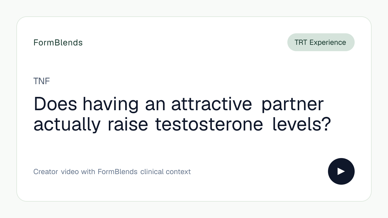Does having an attractive partner actually raise testosterone levels?