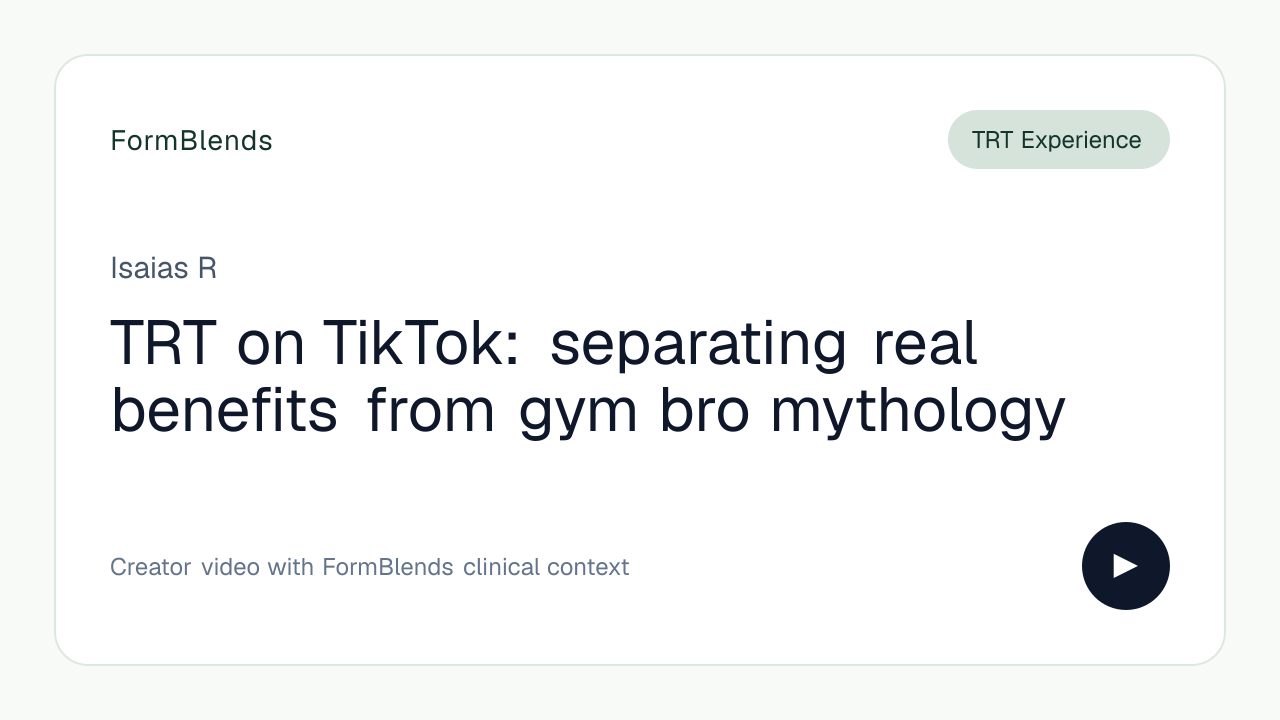 TRT on TikTok: separating real benefits from gym bro mythology