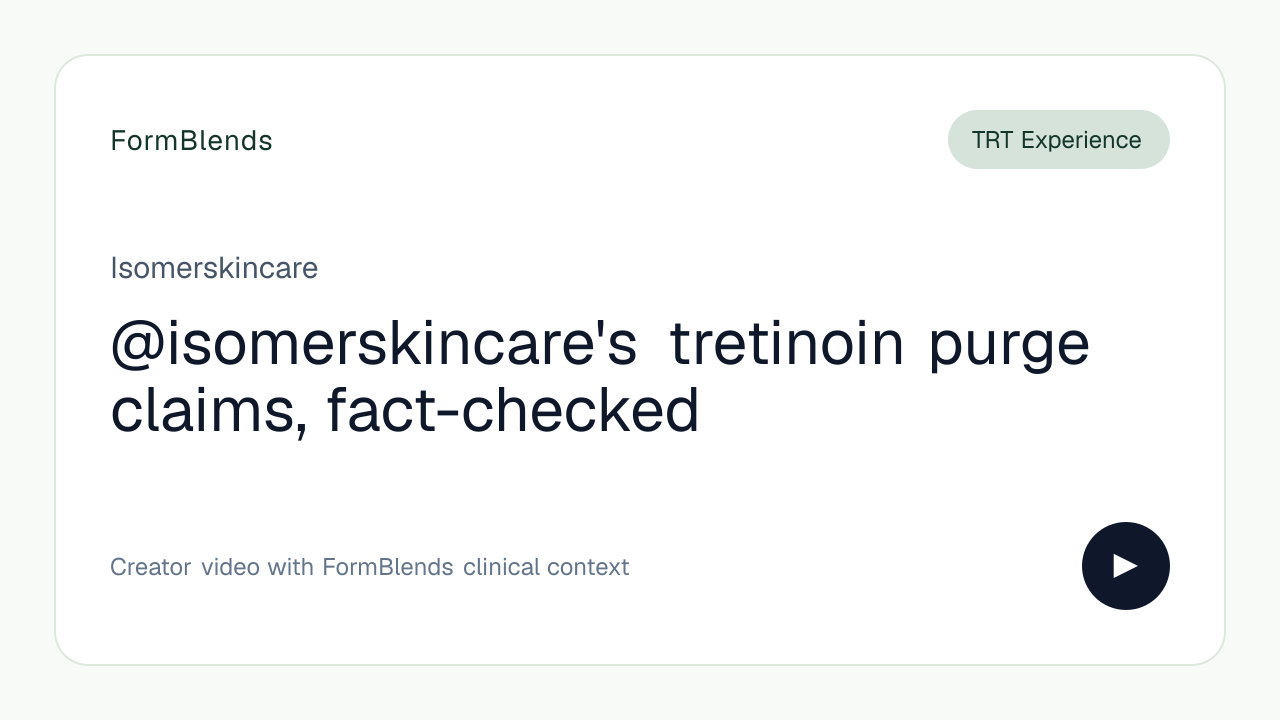 @isomerskincare's tretinoin purge claims, fact-checked