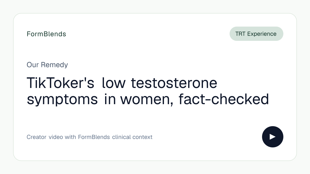 TikToker's low testosterone symptoms in women, fact-checked