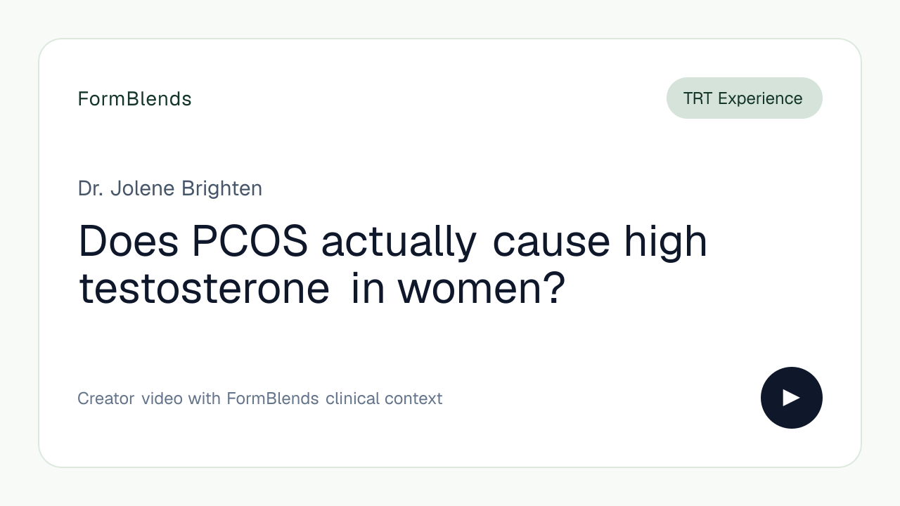 Does PCOS actually cause high testosterone in women?