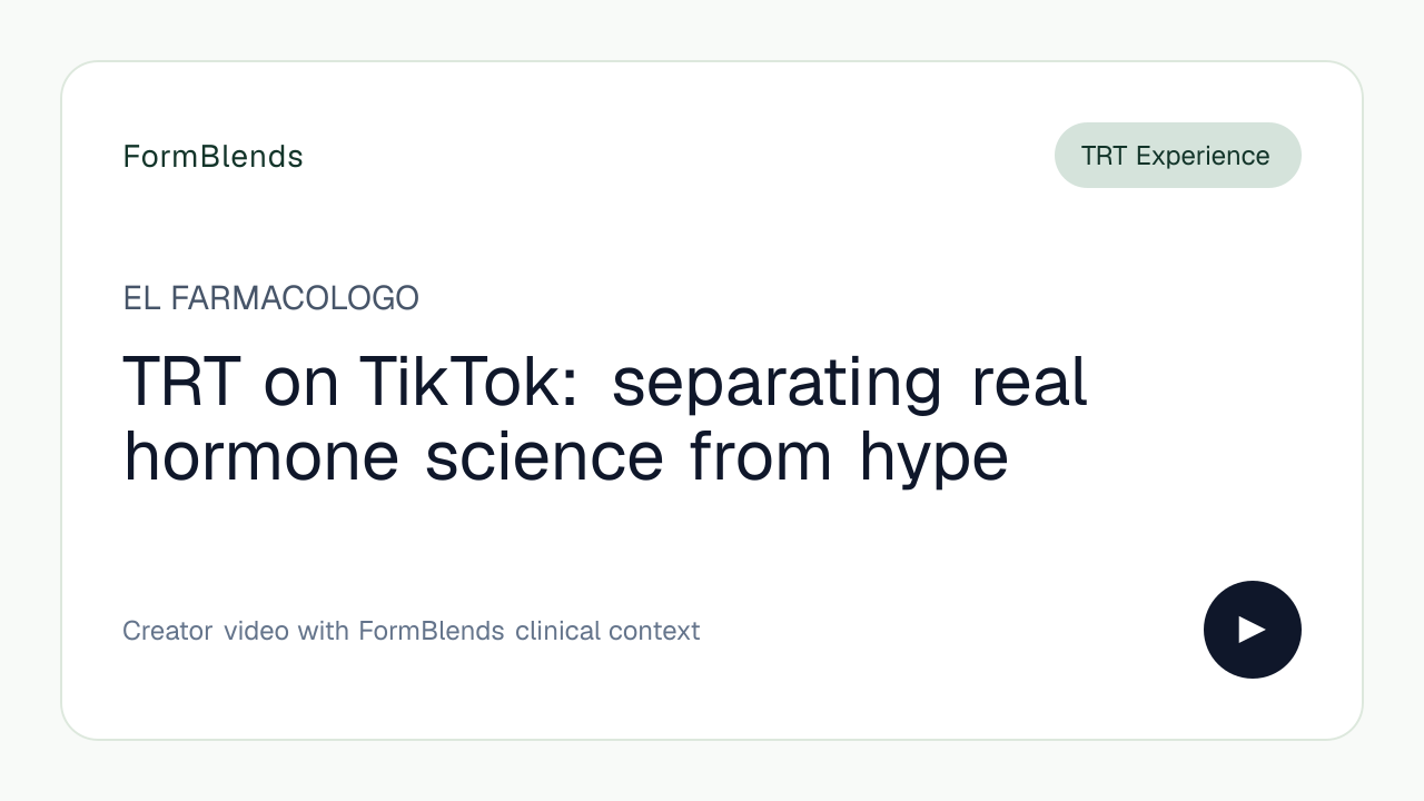 TRT on TikTok: separating real hormone science from hype
