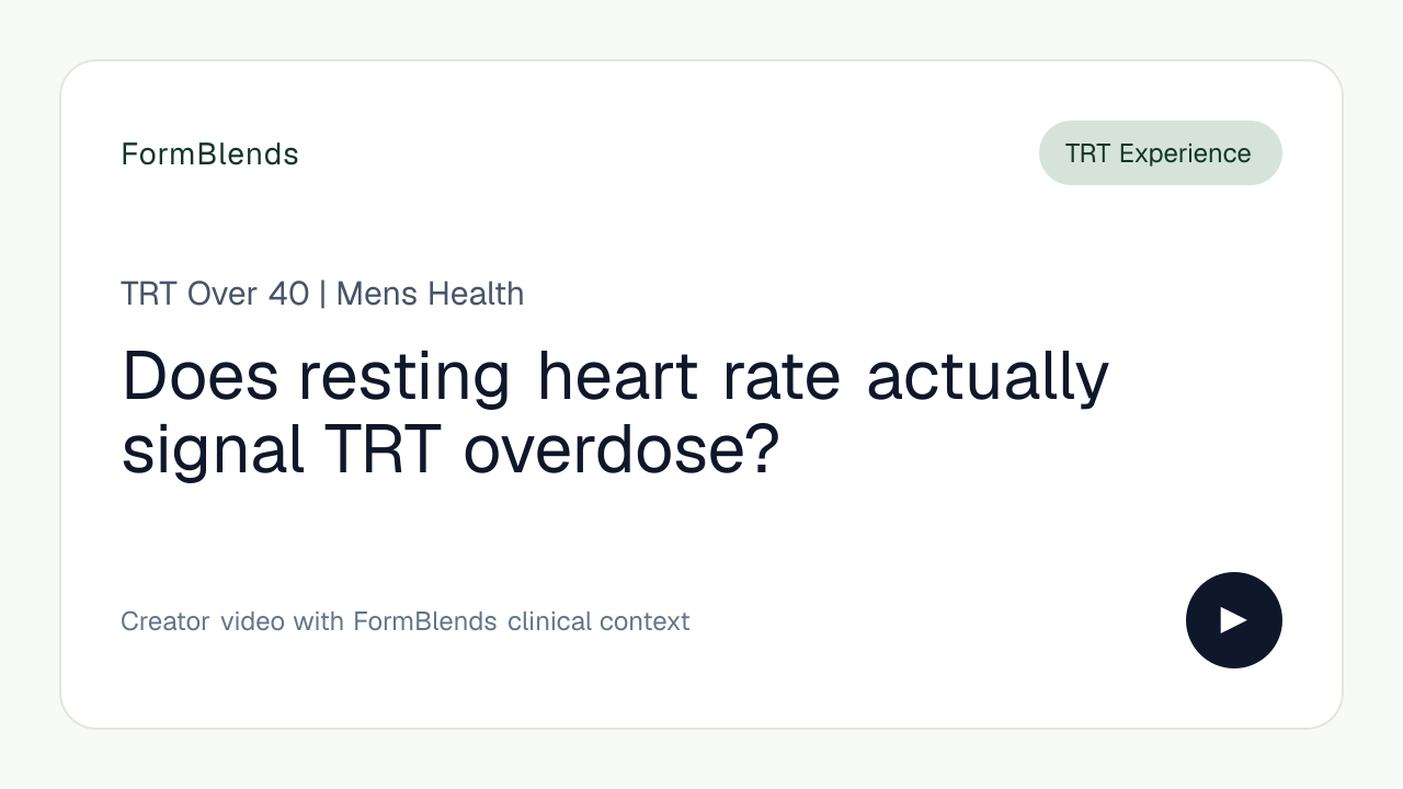Does resting heart rate actually signal TRT overdose?