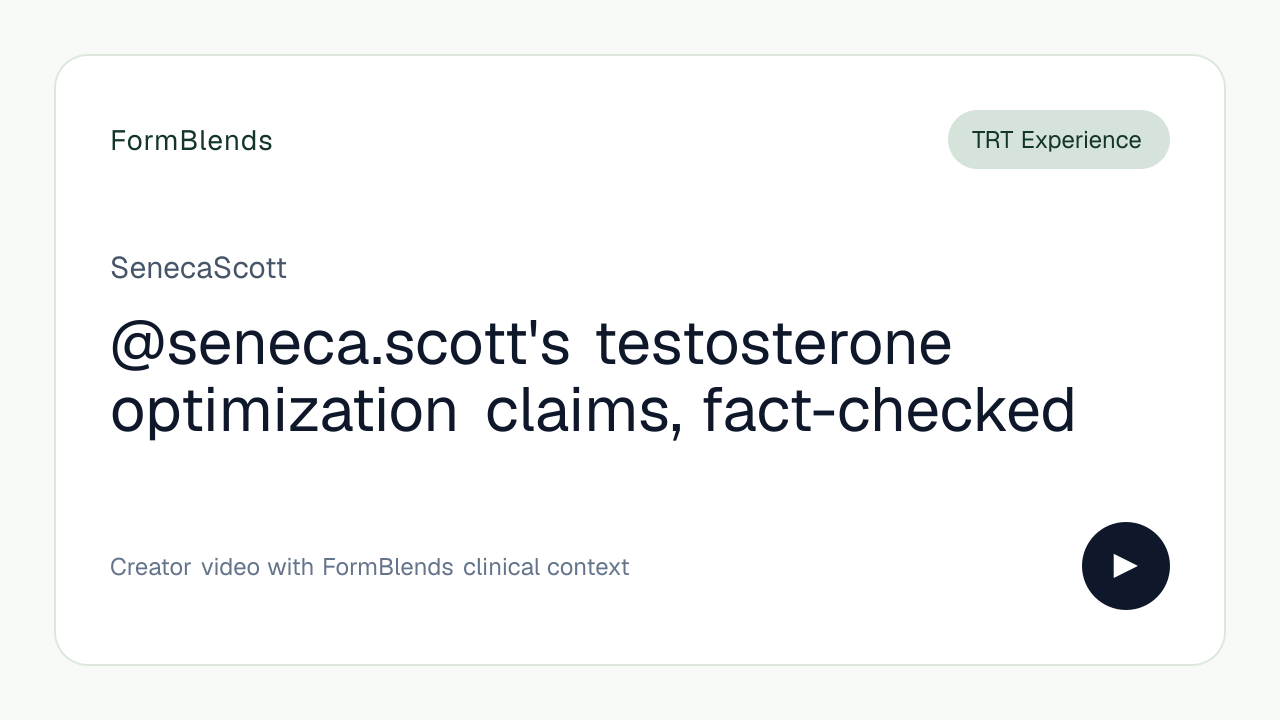 @seneca.scott's testosterone optimization claims, fact-checked