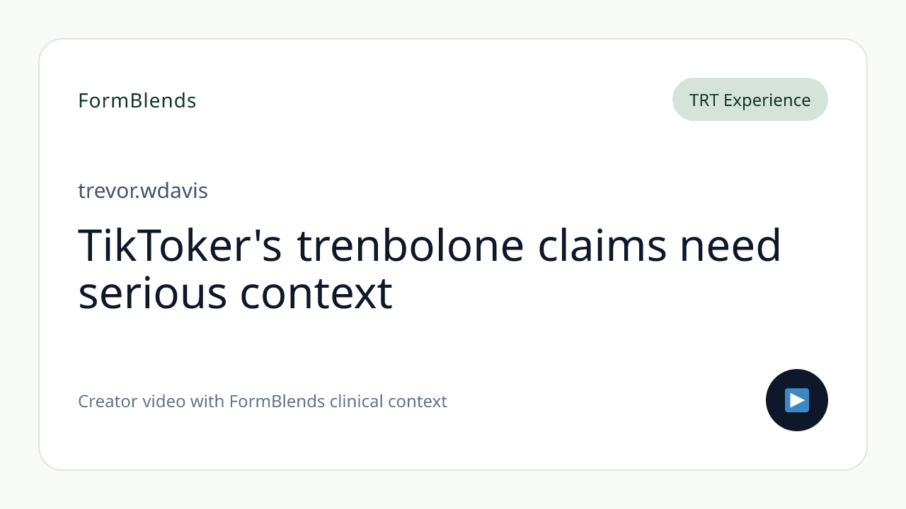 TikToker's trenbolone claims need serious context