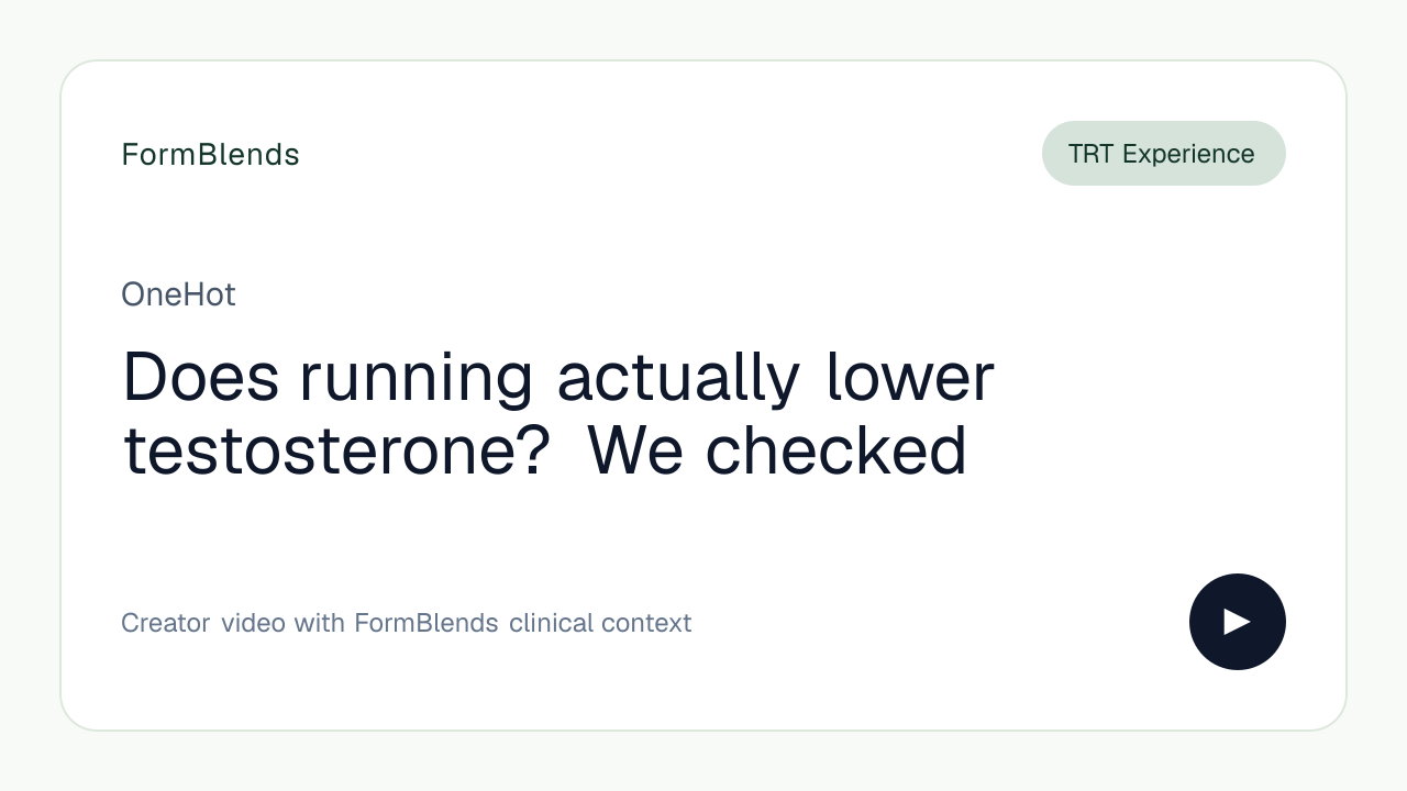 Does running actually lower testosterone? We checked