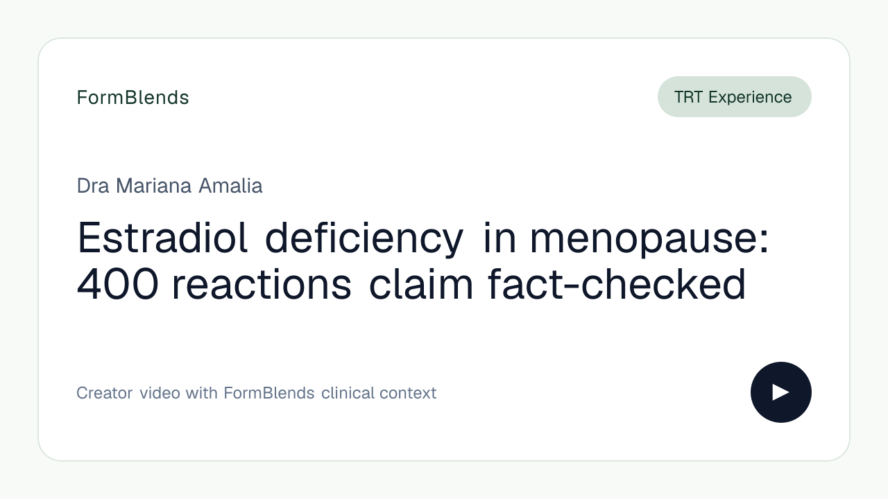 Estradiol deficiency in menopause: 400 reactions claim fact-checked