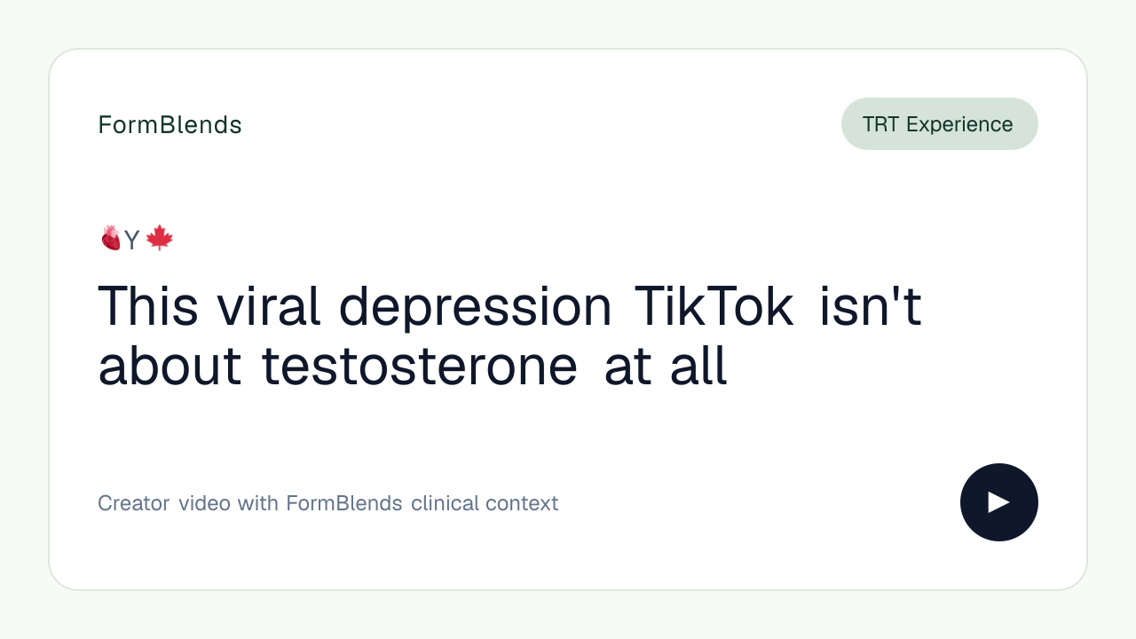 This viral depression TikTok isn't about testosterone at all