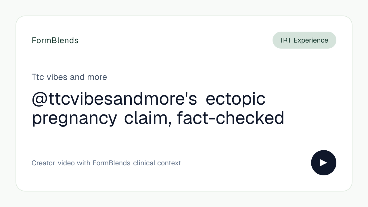 @ttcvibesandmore's ectopic pregnancy claim, fact-checked