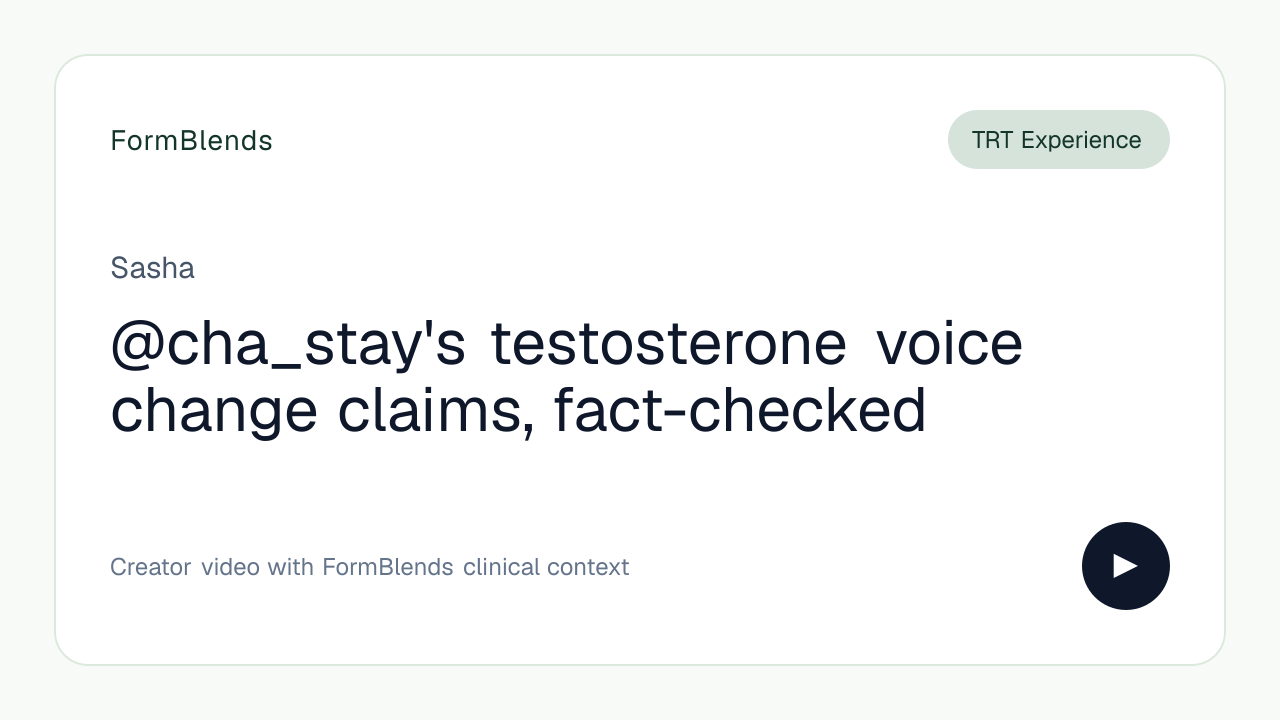 @cha_stay's testosterone voice change claims, fact-checked