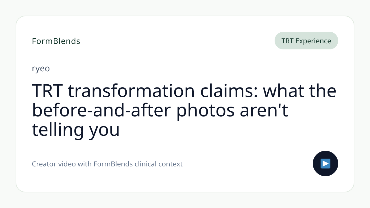 TRT transformation claims: what the before-and-after photos aren't telling you