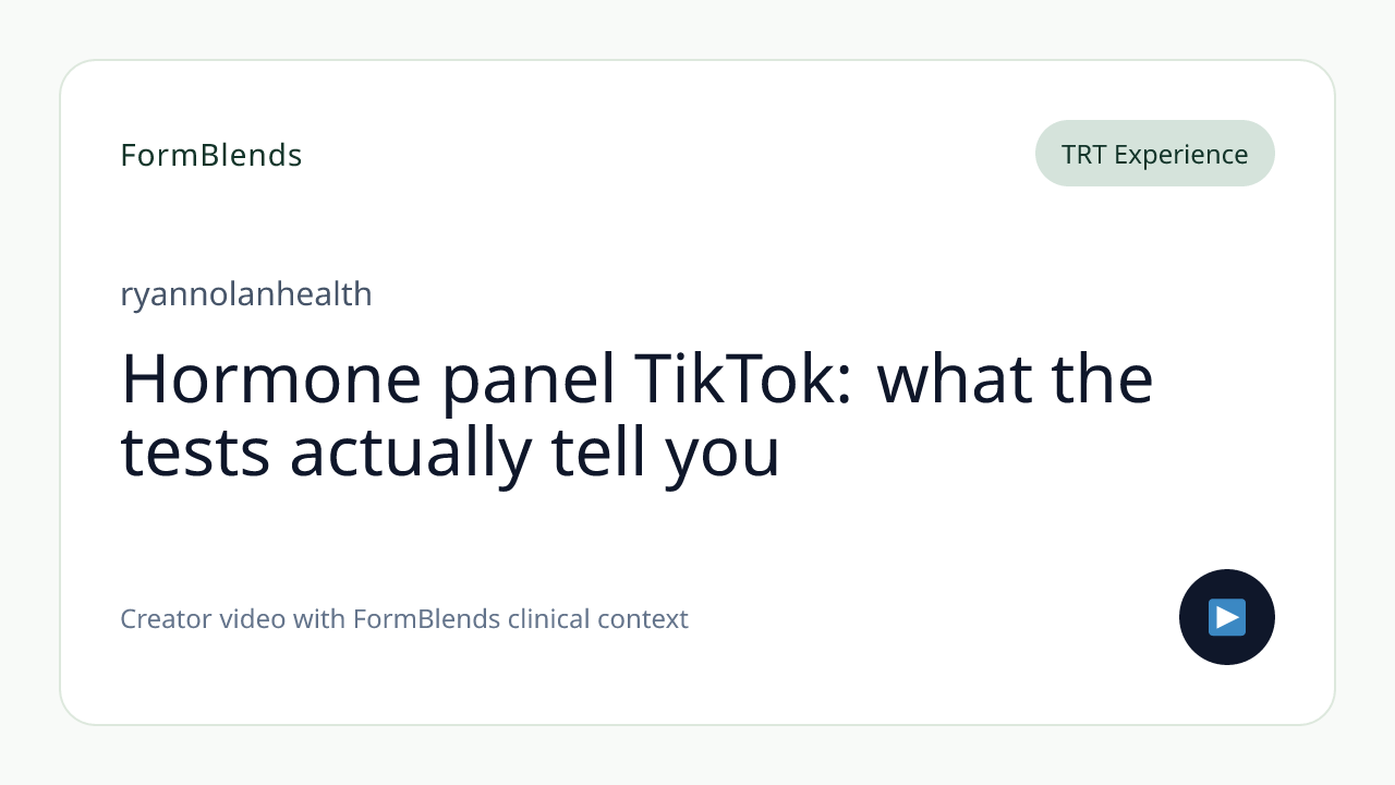 Hormone panel TikTok: what the tests actually tell you