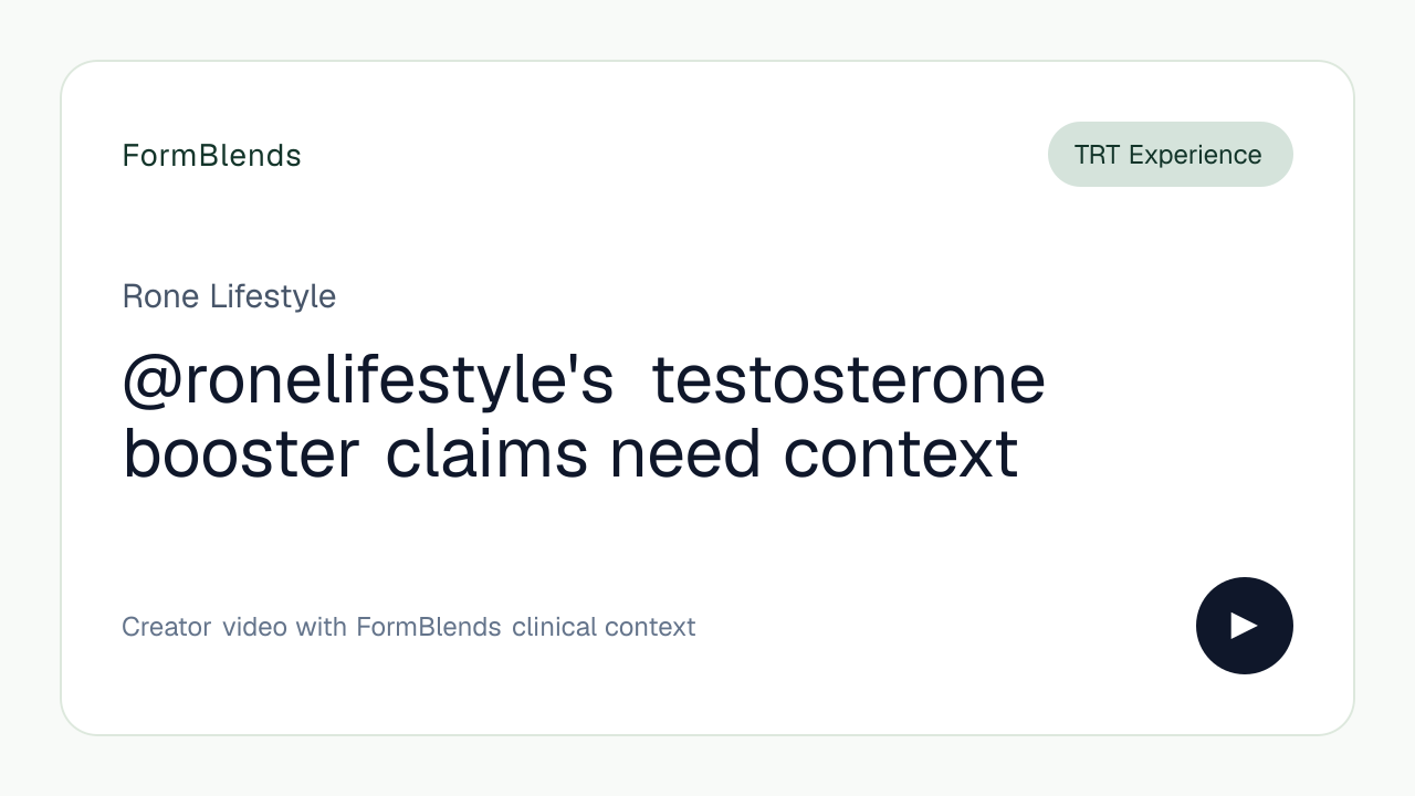 @ronelifestyle's testosterone booster claims need context