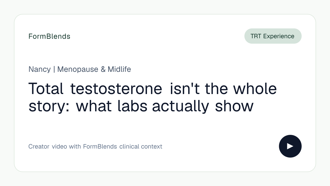 Total testosterone isn't the whole story: what labs actually show