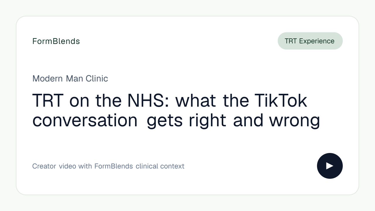 TRT on the NHS: what the TikTok conversation gets right and wrong