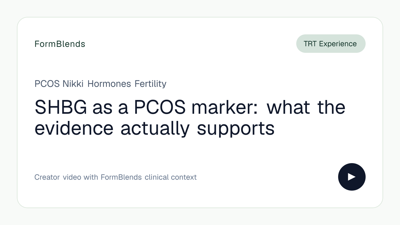 SHBG as a PCOS marker: what the evidence actually supports