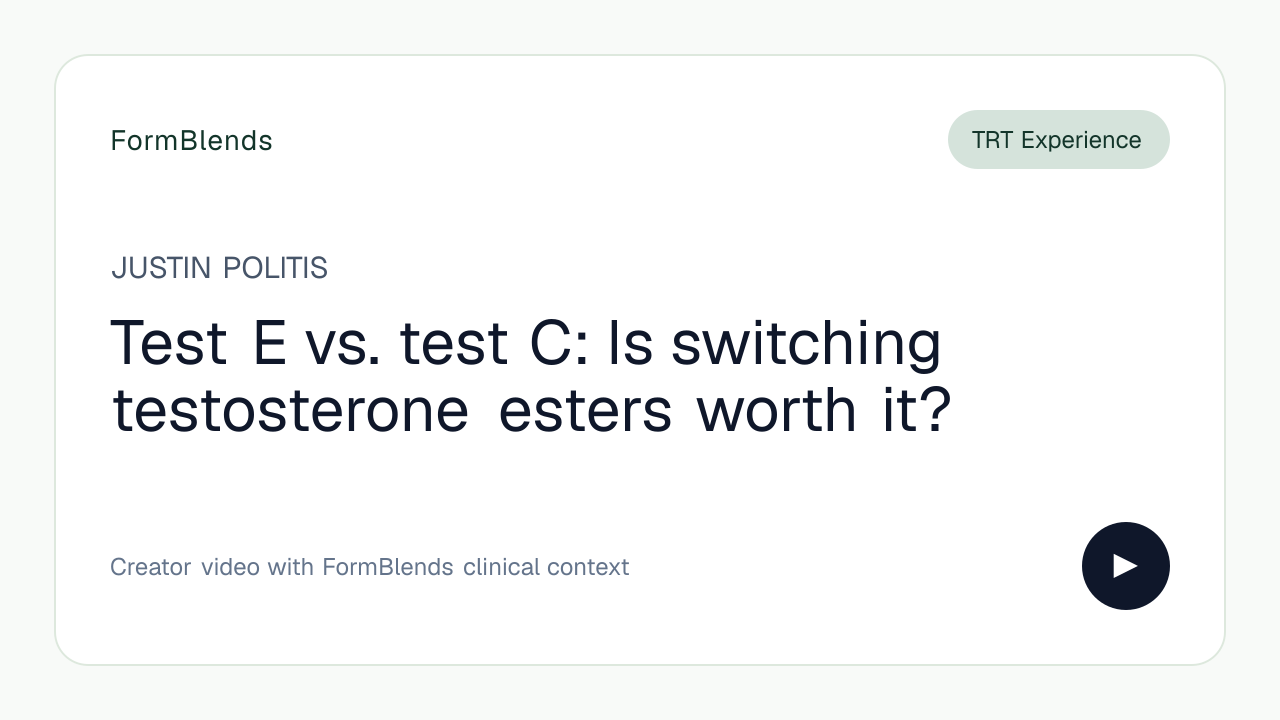 Test E vs. test C: Is switching testosterone esters worth it?