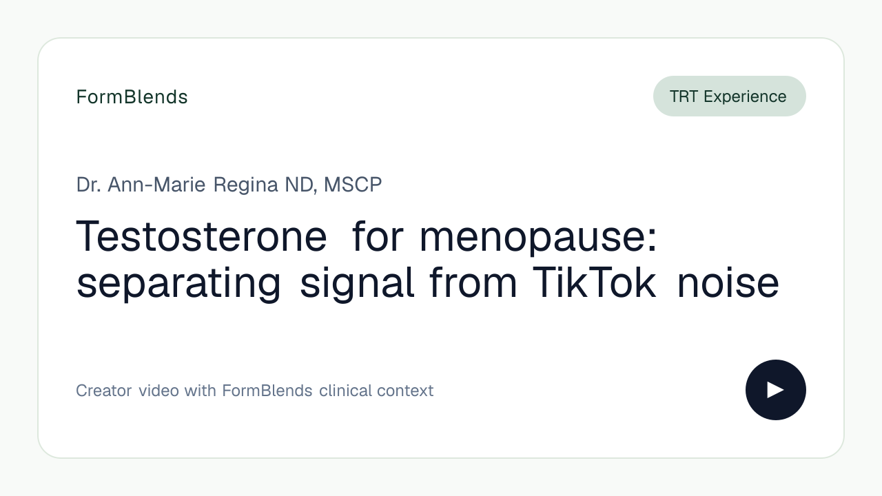 Testosterone for menopause: separating signal from TikTok noise