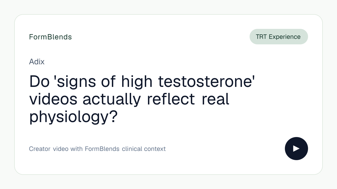 Do 'signs of high testosterone' videos actually reflect real physiology?