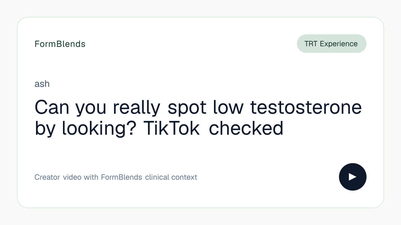 Can you really spot low testosterone by looking? TikTok checked
