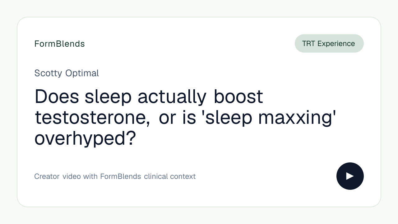 Does sleep actually boost testosterone, or is 'sleep maxxing' overhyped?