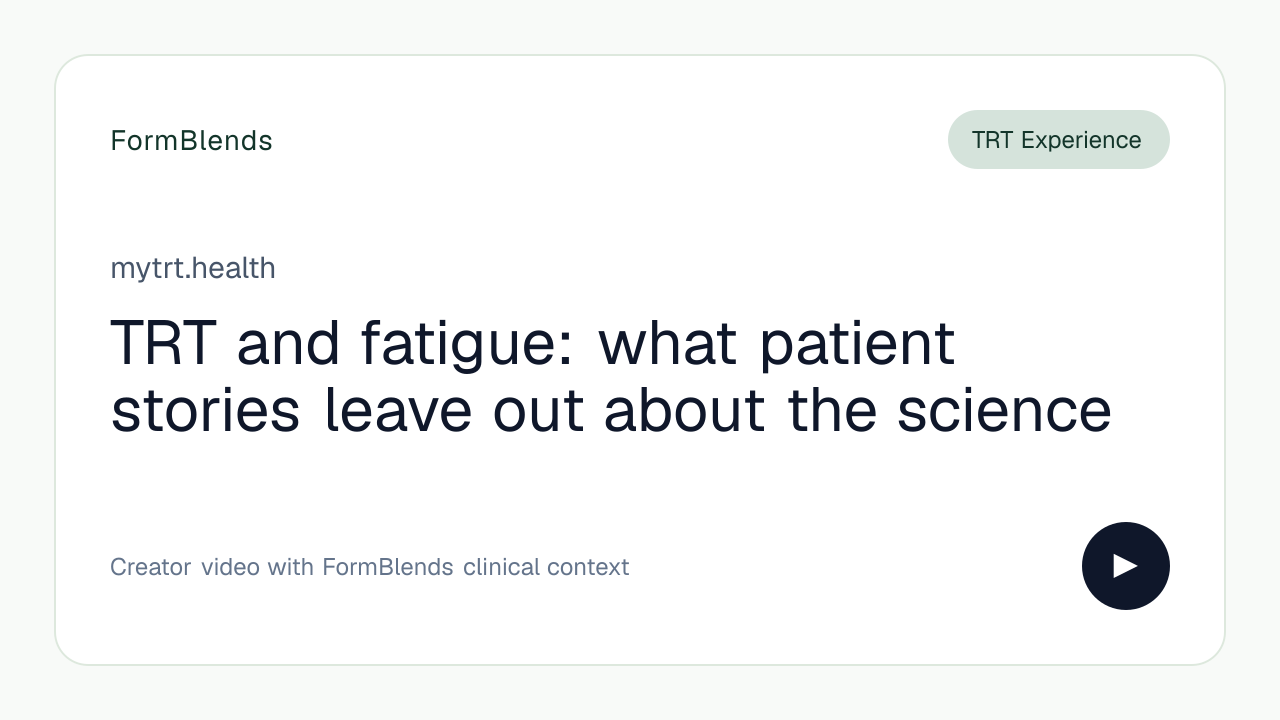 TRT and fatigue: what patient stories leave out about the science