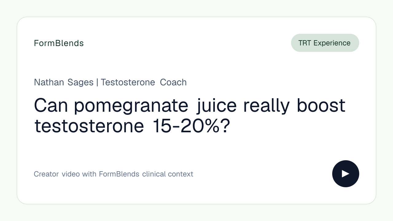 Can pomegranate juice really boost testosterone 15-20%?