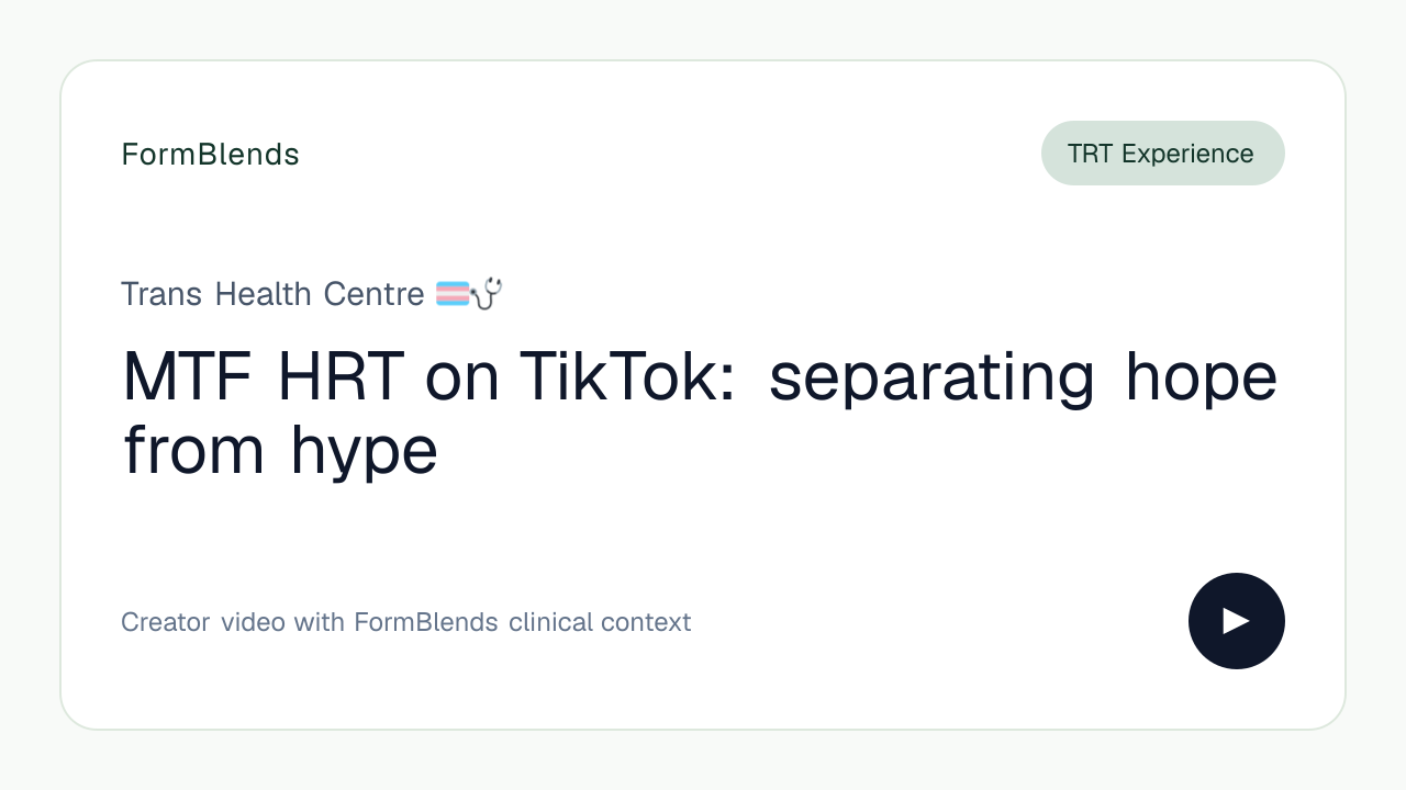 MTF HRT on TikTok: separating hope from hype