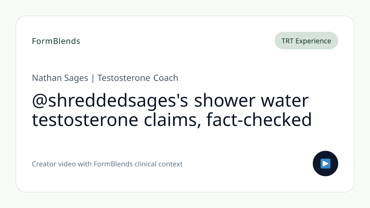 @shreddedsages's shower water testosterone claims, fact-checked