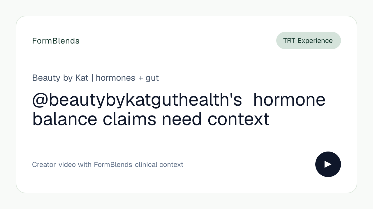 @beautybykatguthealth's hormone balance claims need context
