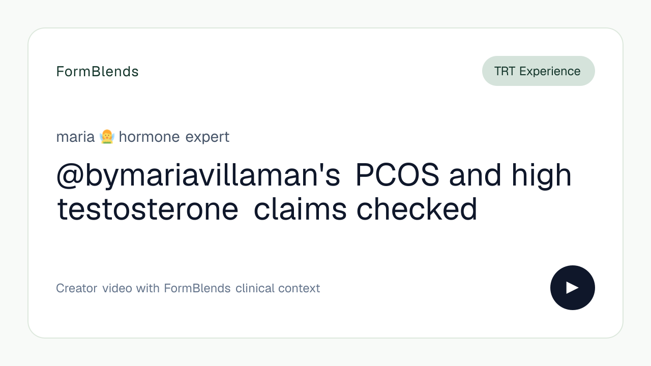 @bymariavillaman's PCOS and high testosterone claims checked