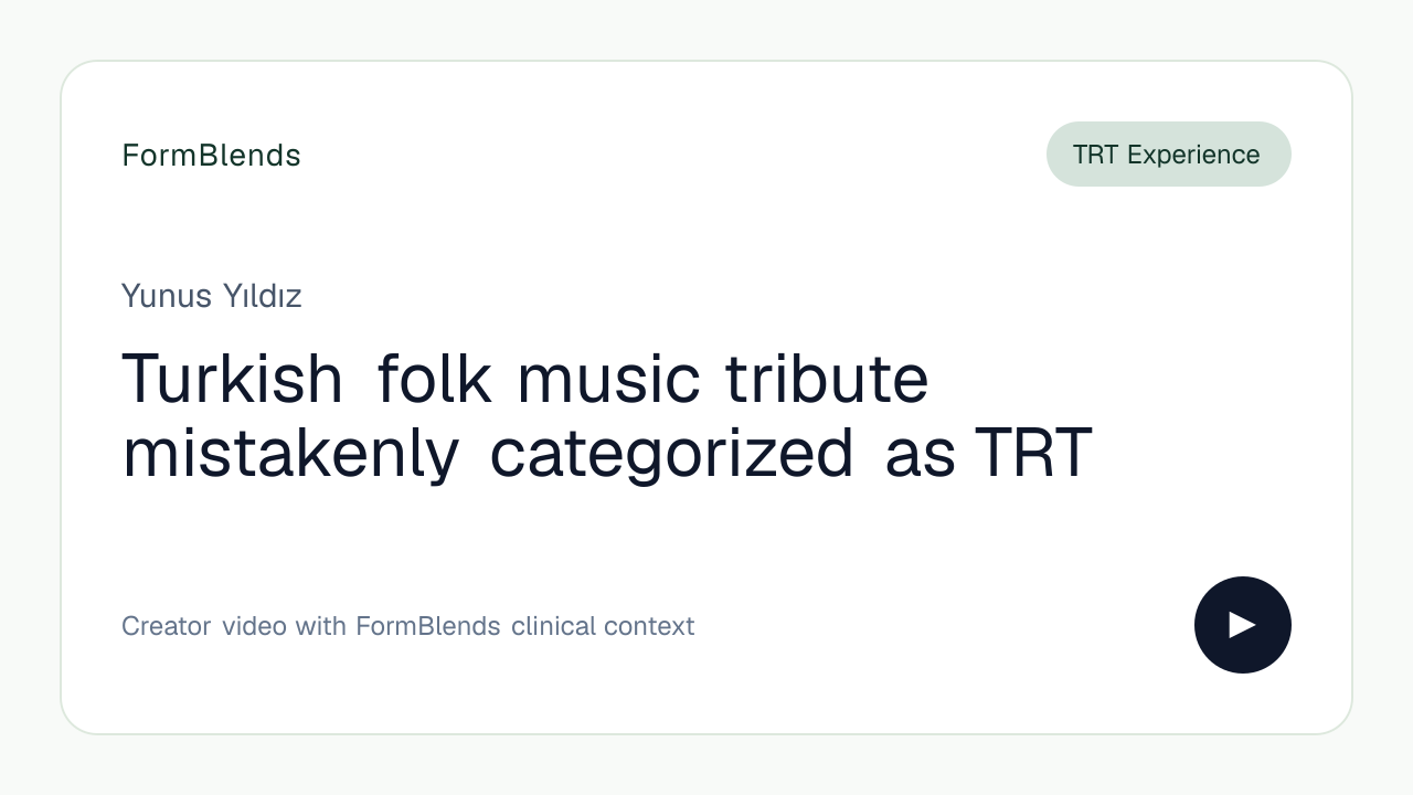 Turkish folk music tribute mistakenly categorized as TRT