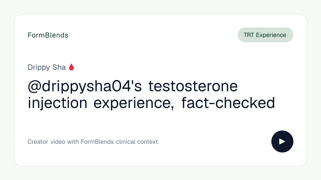 @drippysha04's testosterone injection experience, fact-checked